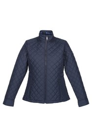 Womens/Ladies Charleigh Quilted Insulated Jacket - Navy Check