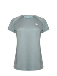 Womens/ladies Corral Marl Lightweight T-Shirt - Capri Blue