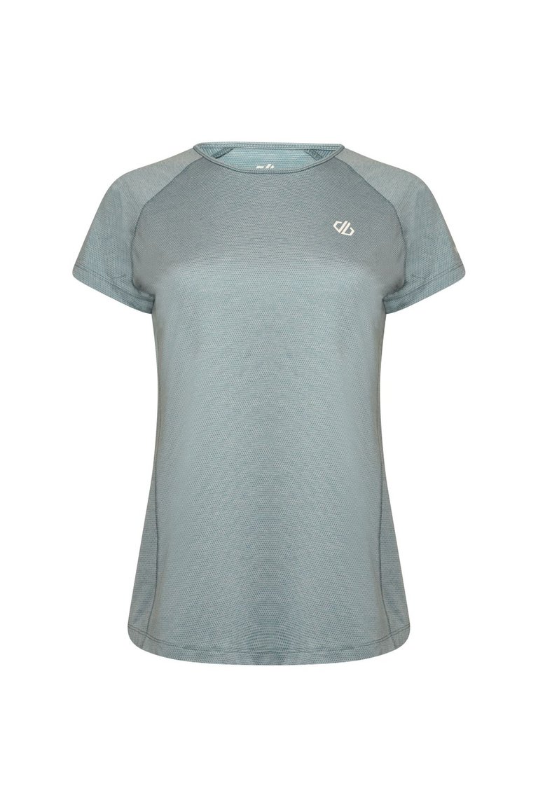 Womens/ladies Corral Marl Lightweight T-Shirt - Capri Blue