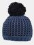 Womens/Ladies Dalary Bobble Beanie - Slate Blue/Navy