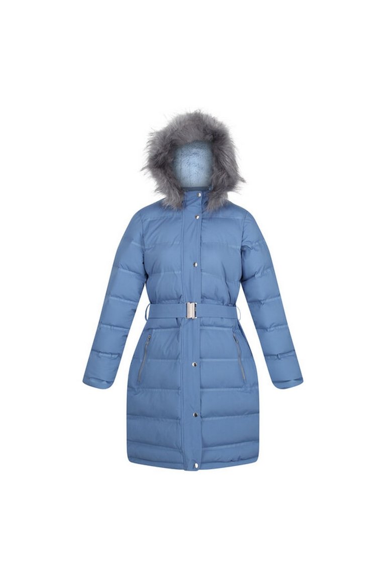 Womens/Ladies Daleyza Thermal Parka - Slate Blue