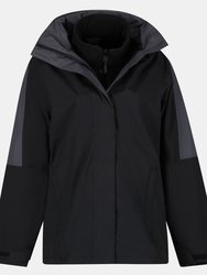 Womens/Ladies Defender III 3-In-1 Jacket Waterproof & Windproof - Black/ Sealgrey 