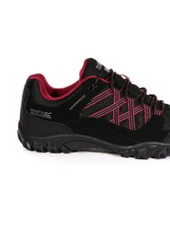 Womens/Ladies Edgepoint III Walking Shoes - Black/Beaujolais