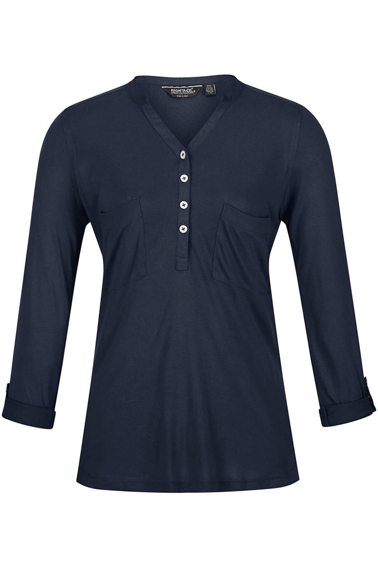 Womens/Ladies Fflur II Blouse - Navy  - Navy