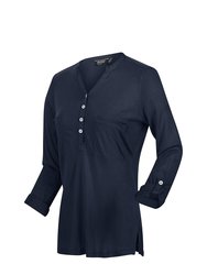 Womens/Ladies Fflur II Blouse - Navy 