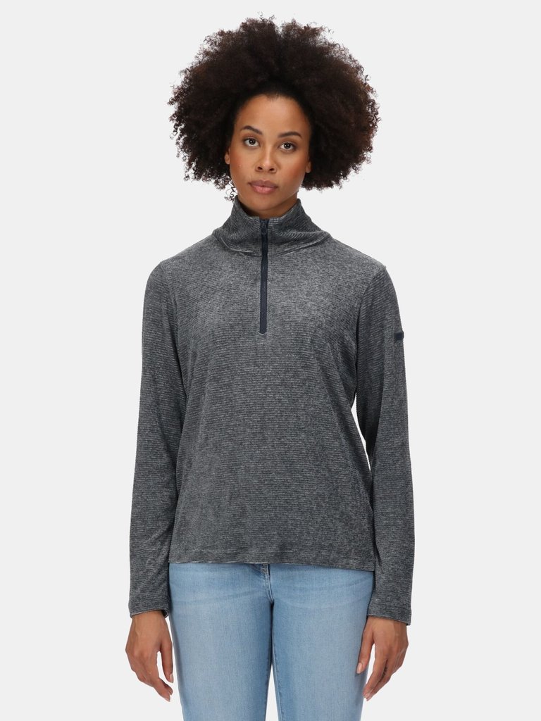 Womens/Ladies Fidelia II Textured Half Zip Fleece - Navy - Navy