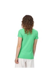 Womens/Ladies Filandra VI Seashells T-Shirt - Vibrant Green