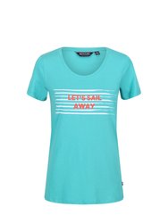 Womens/Ladies Filandra VI Stripe T-Shirt - Turquoise