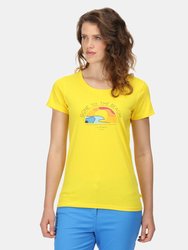 Womens/Ladies Filandra VI Sunset T-Shirt - Maize Yellow