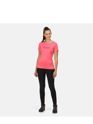 Womens/Ladies Fingal VI Logo T-Shirt - Tropical Pink