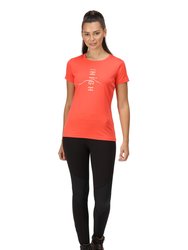 Womens/Ladies Fingal VI Mountain T-Shirt - Neon Peach - Neon Peach