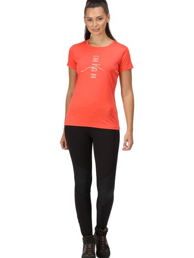 Regatta Womens/Ladies Fingal VI Mountain T-Shirt - Neon Peach product