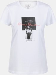 Womens/Ladies Fingal VI Mountain T-Shirt - White - White