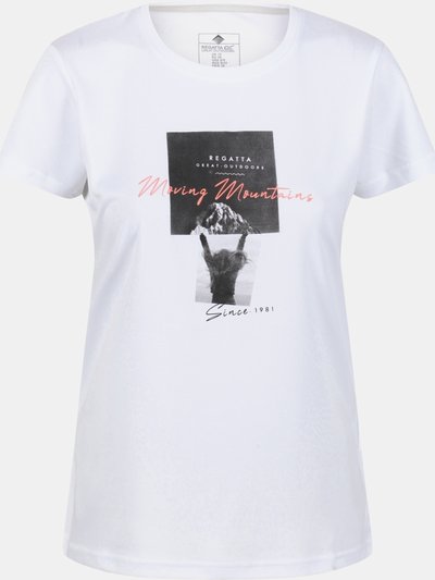Regatta Womens/Ladies Fingal VI Mountain T-Shirt - White product
