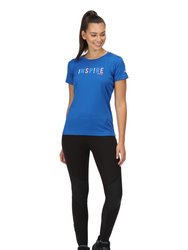 Womens/Ladies Fingal VI Text T-Shirt - Lapis Blue - Lapis Blue