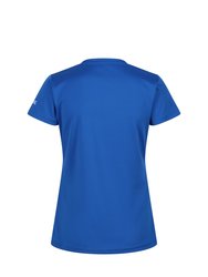 Womens/Ladies Fingal VI Text T-Shirt - Lapis Blue