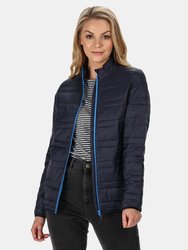Womens/Ladies Firedown Baffled Quilted Jacket - Navy/French Blue - Navy/French Blue