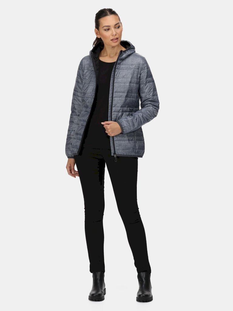 Womens/Ladies Firedown Packaway Insulated Jacket - Grey Marl/Black - Grey Marl/Black