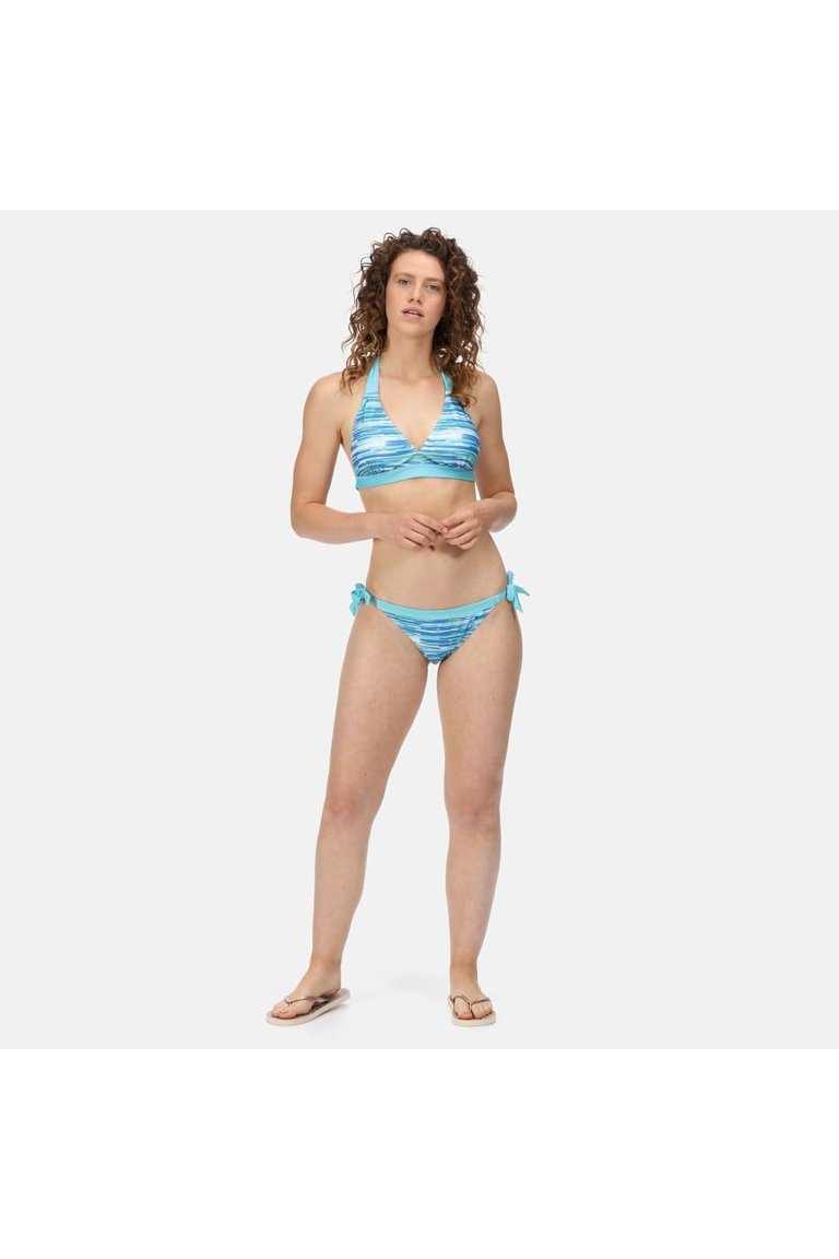 Womens/Ladies Flavia Brush Stroke Bikini Bottoms - Seascape
