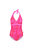 Womens/Ladies Flavia Polka Dot One Piece Swimsuit - Pink Fusion
