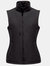 Womens/Ladies Flux Softshell Bodywarmer / Sleeveless Jacket - All Black