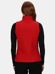 Womens/Ladies Flux Softshell Bodywarmer / Sleeveless Jacket - Classic Red