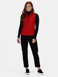 Womens/Ladies Flux Softshell Bodywarmer / Sleeveless Jacket - Classic Red - Classic Red