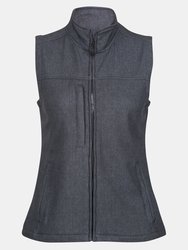 Womens/Ladies Flux Softshell Bodywarmer / Sleeveless Jacket - Grey Marl