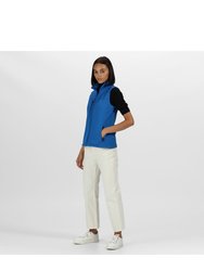 Womens/Ladies Flux Softshell Bodywarmer / Sleeveless Jacket - Oxford Blue