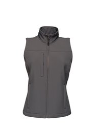 Womens/Ladies Flux Softshell Bodywarmer / Sleeveless Jacket - Seal Gray