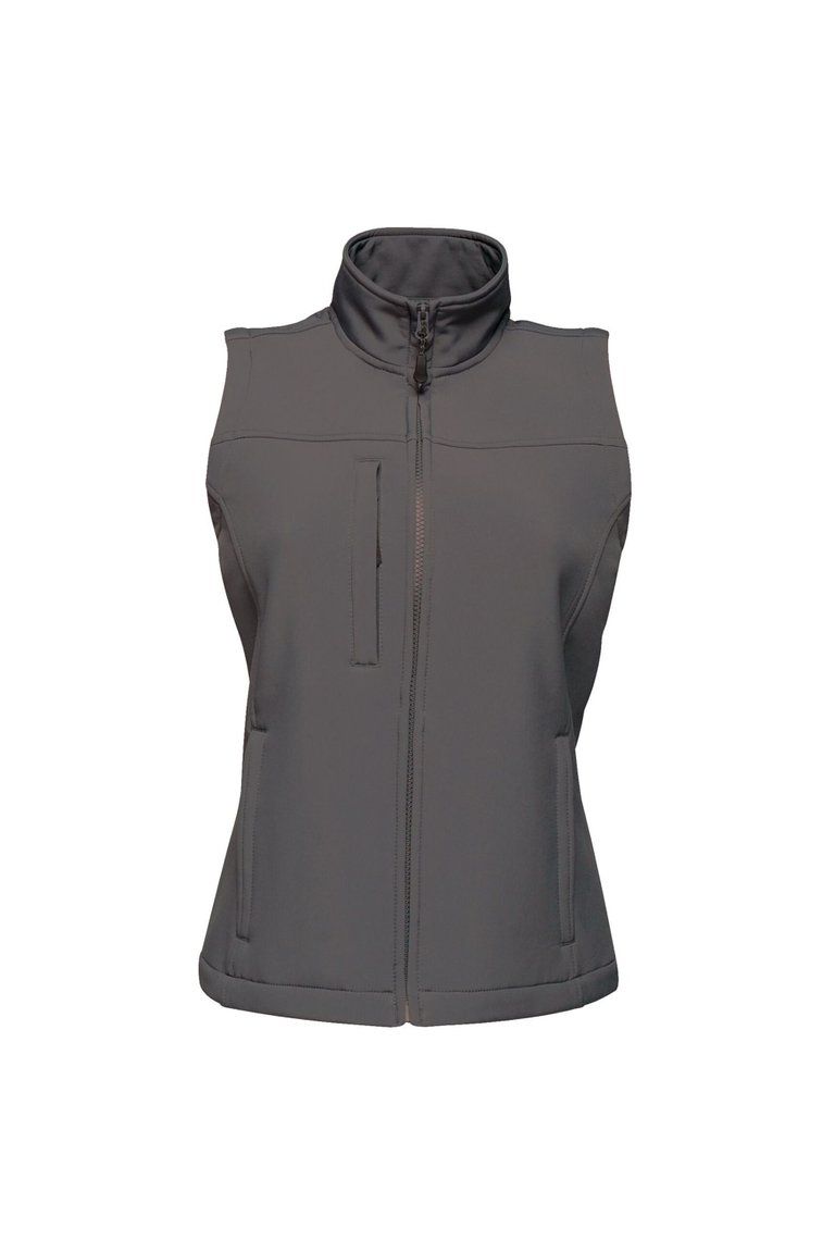 Womens/Ladies Flux Softshell Bodywarmer / Sleeveless Jacket - Seal Gray