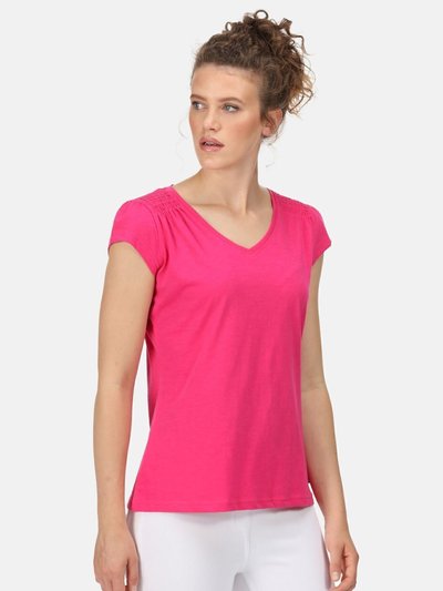 Regatta Womens/Ladies Francine V Neck T-Shirt - Fusion Pink product
