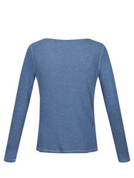 Womens/Ladies Frayda Long Sleeved T-Shirt - Slate Blue