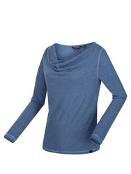 Womens/Ladies Frayda Long Sleeved T-Shirt - Slate Blue