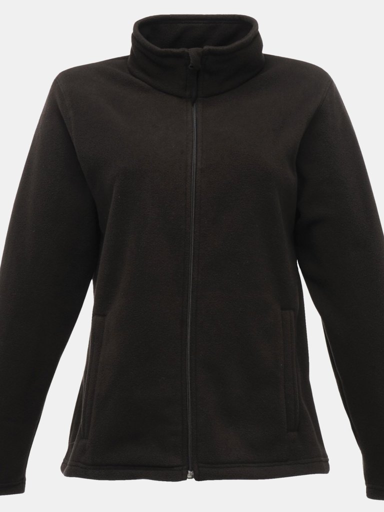 Womens/Ladies Full-Zip 210 Series Microfleece Jacket - Black - Black