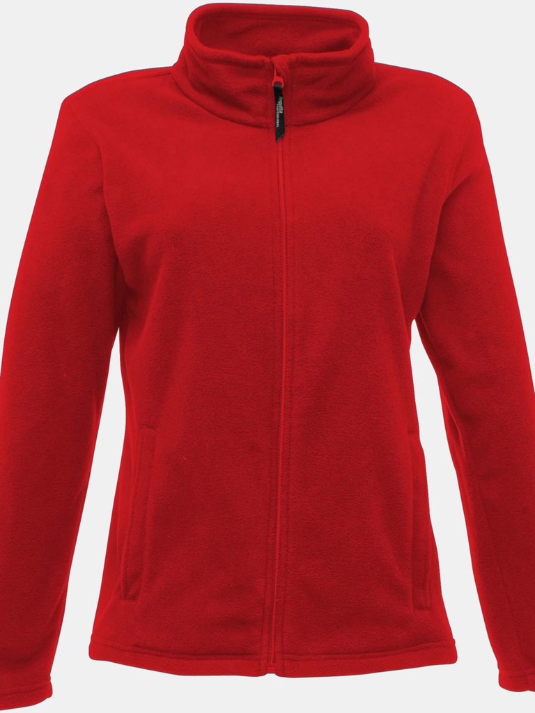 Womens/Ladies Full-Zip 210 Series Microfleece Jacket - Classic Red - Classic Red