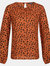 Womens/Ladies Hadria Animal Print Blouse - Copper Almond - Copper Almond