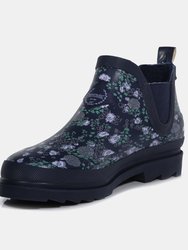 Womens/Ladies Harper Floral Galoshes - Navy