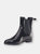 Womens/Ladies Harriett Ankle Boots - Navy/White Sand