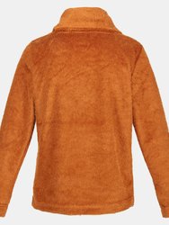 Womens/Ladies Hedda Cowl Neck Fleece Top - Copper Almond 