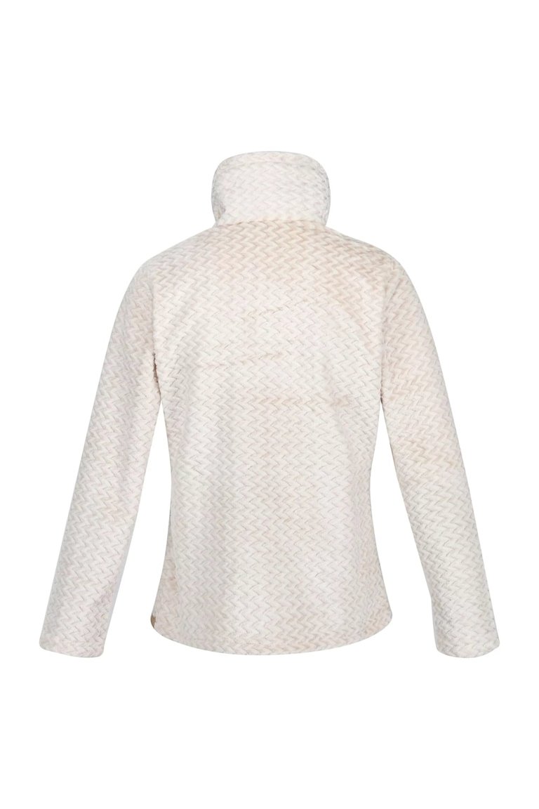 Womens/Ladies Heloise Marl Full Zip Fleece Jacket - Light Vanilla Plait