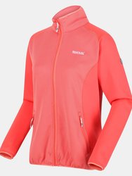 Womens/Ladies Highton II Two Tone Full Zip Fleece Jacket - Neon Peach