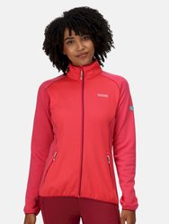 Womens/Ladies Highton II Two Tone Half Zip Fleece Jacket - Rethink Pink