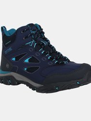 Womens/Ladies Holcombe IEP Mid Hiking Boots - Navy/Azure Blue - Navy/Azure Blue