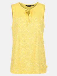 Womens/Ladies Janessa Ditsy Print Top - Maize Yellow - Maize Yellow