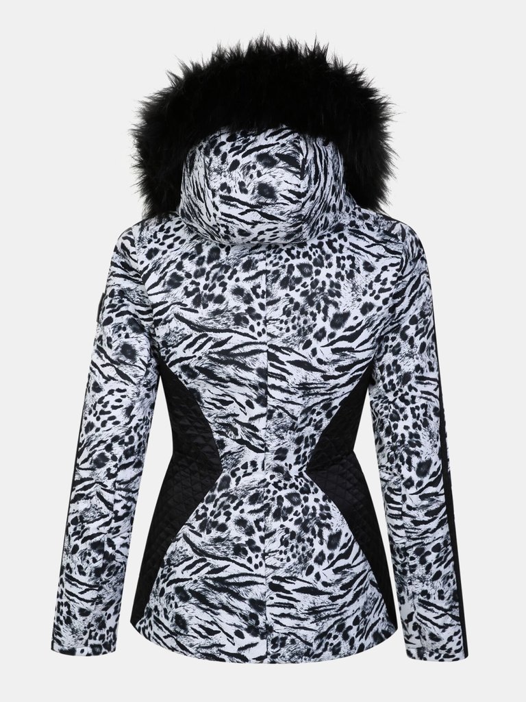 Womens/Ladies Julien Macdonald Mastery Animal Print Ski Jacket