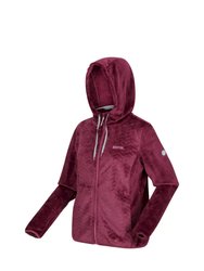 Womens/Ladies Julissa II Fluffy Full Zip Fleece Jacket - Amaranth Haze