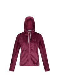 Womens/Ladies Julissa II Fluffy Full Zip Fleece Jacket - Amaranth Haze