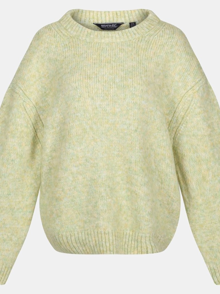 Womens/Ladies Kaylani Knitted Sweater - Basil Green - Basil Green