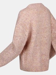 Womens/Ladies Kaylani Knitted Sweater - Powder Pink